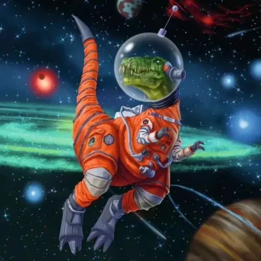 Dinosaurs in Space - 3 x 49 Pieces Puzzle - Image 3