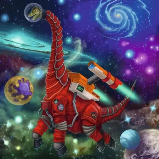 Dinosaurs in Space - 3 x 49 Pieces Puzzle - Image 4