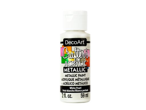 Crafter’s Acrylic All-Purpose Paint 2oz- White Pearl Metallic
