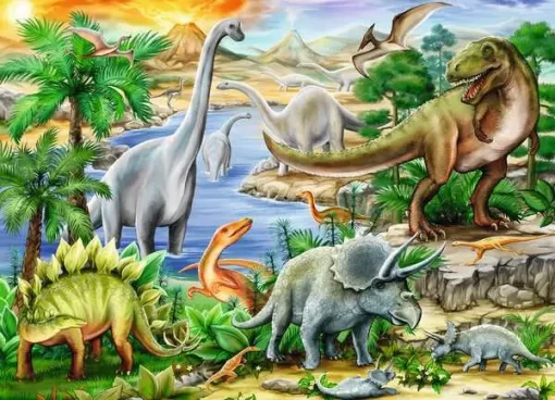 Prehistoric Life - 60 Pieces Puzzle - Image 2