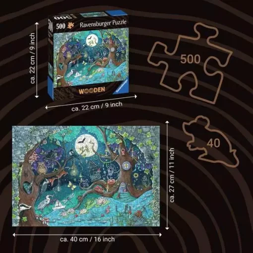 Wooden - Fantasy Forest - 500 Pieces Puzzle - Image 4
