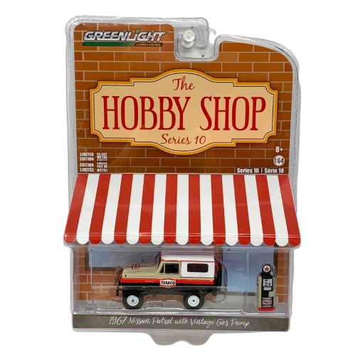The Hobby Shop 1967 Nissan Patrol With Gas Pump 1/64 Greenlight
