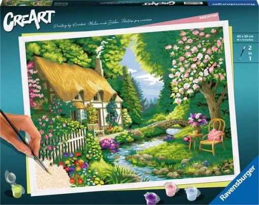 CreArt River Cottage - Paint by numbers for adults