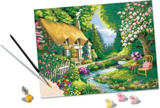 CreArt River Cottage - Paint by numbers for adults - Image 4