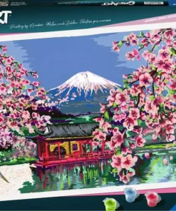 CreArt - Japanese Cherry Blossom - Paint by Numbers Kit for Adults