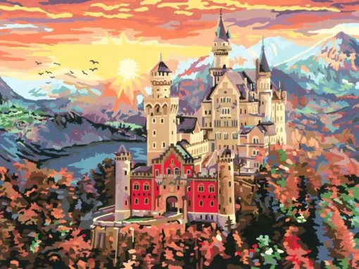 CreArt - Fairytale Castle - Paint by Numbers Kit for Adults - Image 2
