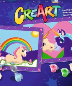 CreArt - Magical Unicorns - Paint by numbers for kids 5 years up