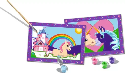 CreArt - Magical Unicorns - Paint by numbers for kids 5 years up - Image 2