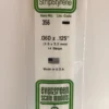 356 - .060" X .125" X 24" OPAQUE WHITE POLYSTYRENE STRIP