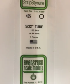 425 - .156" (4.0mm) OD x 24" (60cm) OPAQUE WHITE POLYSTYRENE TUBING