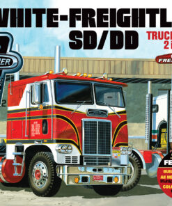 1/25 - White-FreightLiner  2in1 SD/DD Cabover - AMT