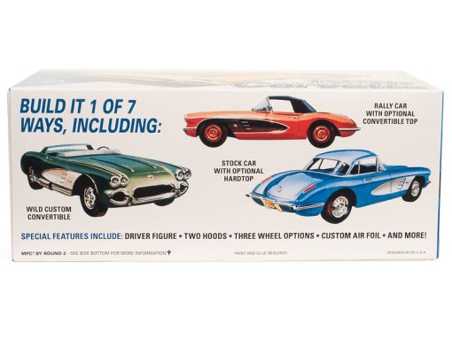 MPC 1960 Chevy Corvette 7-in-1 1:25 Scale Model Kit - Image 4