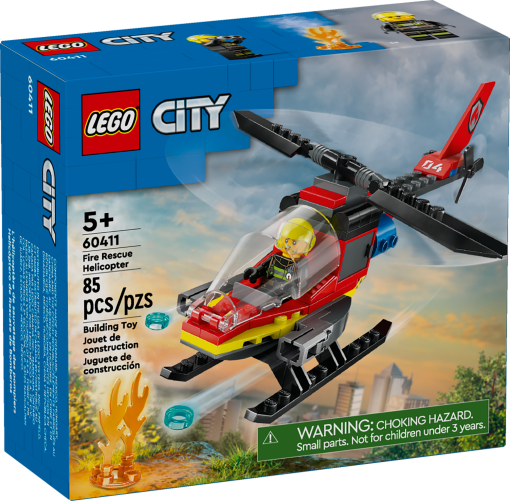 LEGO® City Fire Rescue Helicopter Building Set 60411