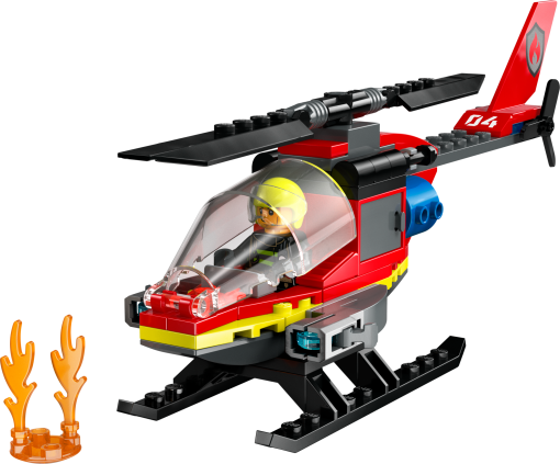 LEGO® City Fire Rescue Helicopter Building Set 60411 - Image 3