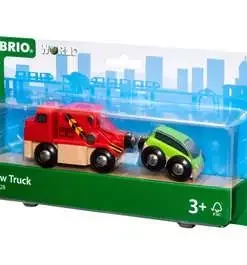 BRIO World Tow Truck for Kids age 3 years and up. Compatible with all BRIO train sets