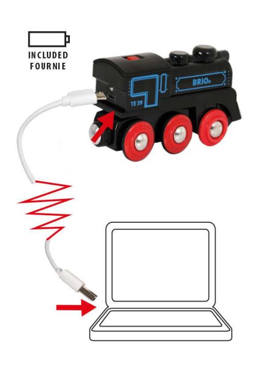 BRIO World - Rechargeable Engine | Battery-Powered Toy Train for Kids aged 3+ - Image 2