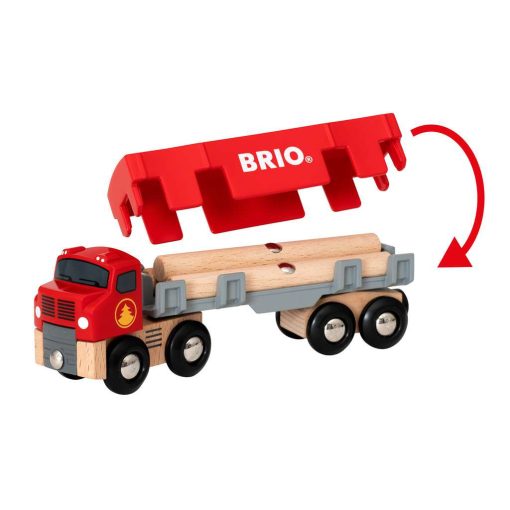 BRIO World Lumber Truck for Kids age 3 years and up. Compatible with all BRIO train sets - Image 7