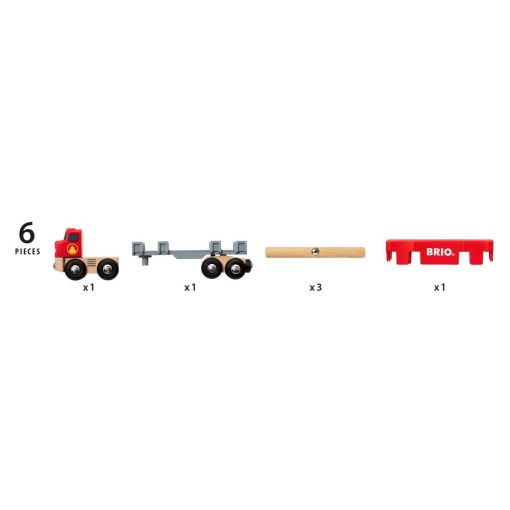 BRIO World Lumber Truck for Kids age 3 years and up. Compatible with all BRIO train sets - Image 2