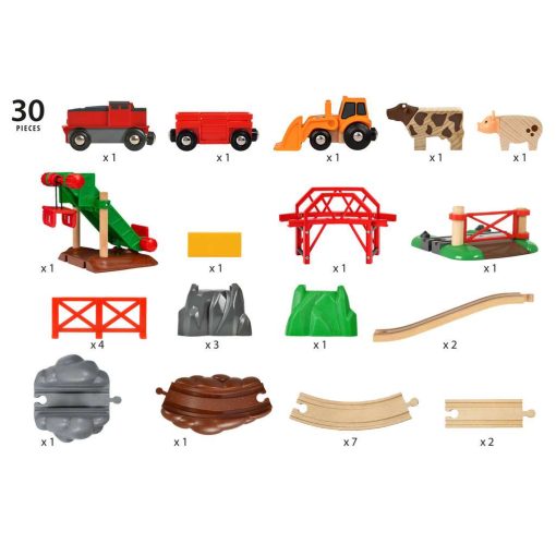 BRIO World Farm Animal Train Set for Kids age 3 years and up. Compatible with all BRIO train sets - Image 2
