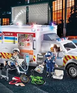 PLAYMOBIL - Rescue Vehicles: Ambulance with Lights and Sound