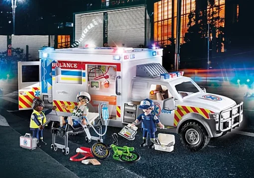 PLAYMOBIL - Rescue Vehicles: Ambulance with Lights and Sound