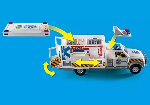PLAYMOBIL - Rescue Vehicles: Ambulance with Lights and Sound - Image 7