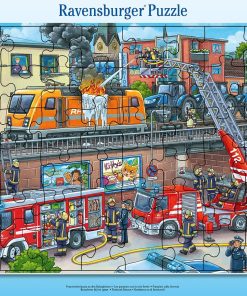 Children Frame Puzzle Fire Brigade use on the Train Tracks 48pc