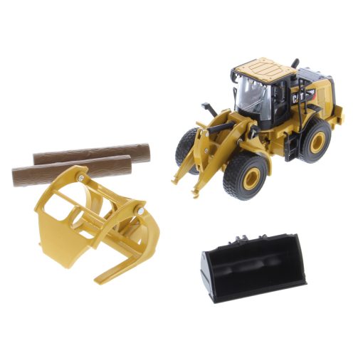 1:64 Cat® 950M Wheel Loader Long Fork & Bucket (2 Logs Included), Metal Construction Series - Image 8