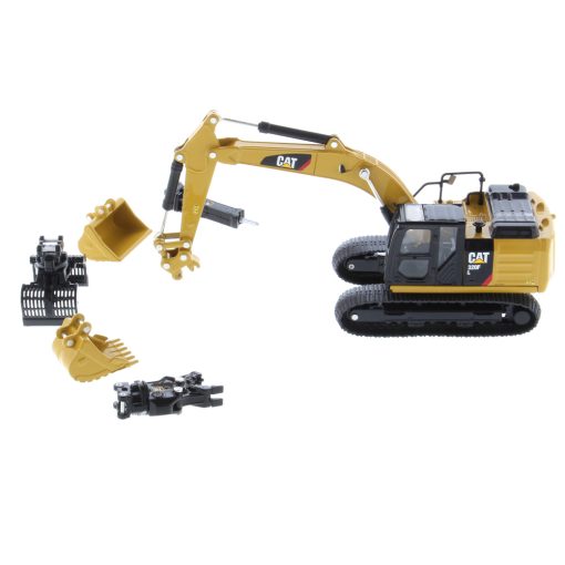 1:64 Cat® 320F L Hydraulic Excavator With 5 New Work Tools, Metal Construction Series - Image 5