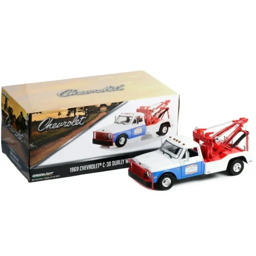 1/18 - 1969 Chevrolet C-30 Dually Wrecker Tow Truck - Hazzard County Garage - Greenlight - Image 2