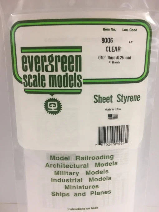 9006 - .010" CLEAR ORIENTED POLYSTYRENE SHEET