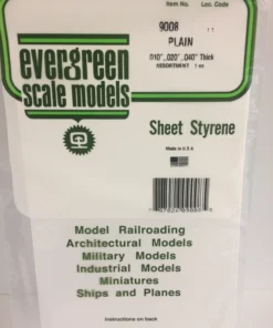 9008 - PLAIN OPAQUE WHITE POLYSTYRENE THREE SHEET ASSORTMENT PACK