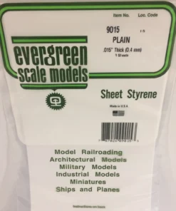 9015 - .015" (.38mm) PLAIN OPAQUE WHITE POLYSTYRENE SHEET