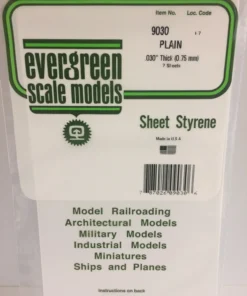 9030 - .030" (.75mm) PLAIN OPAQUE WHITE POLYSTYRENE SHEET