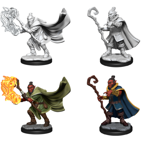 Critical Role Unpainted Mini - Hobgoblin Wizard & Druid Male - Wave 1