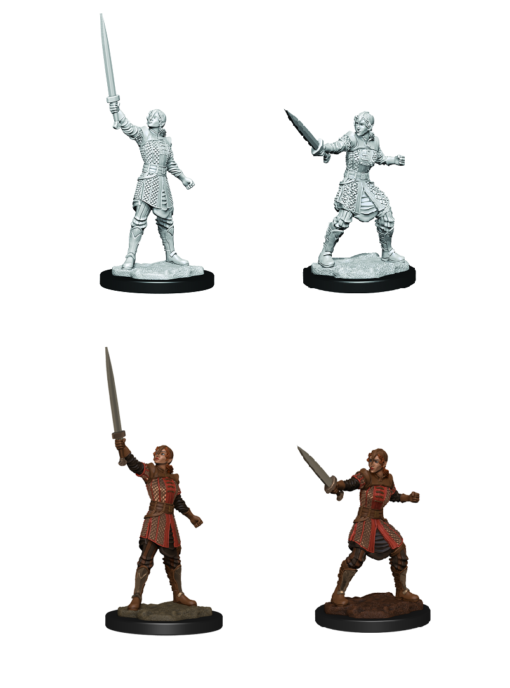 Critical Role Unpainted Minis - Human Empire Fighter Female - Wave 1