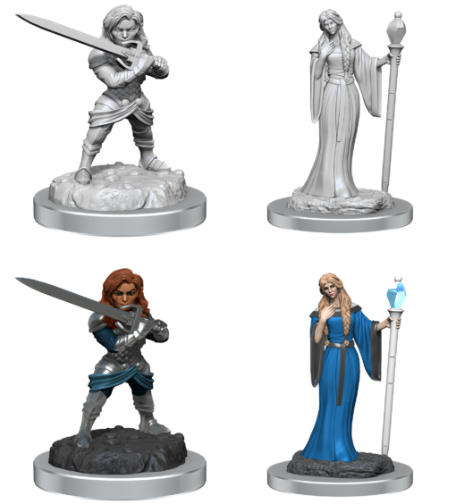 Critical Role Unpainted Minis - Female Wizard / Female Halfling Holy Warrior - Wave 3