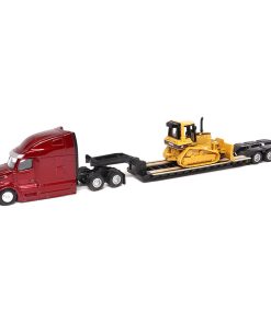 1:87 Peterbilt 579 Ultra Loft Tandem with Lowboy Trailer &  CAT D5M Dozer