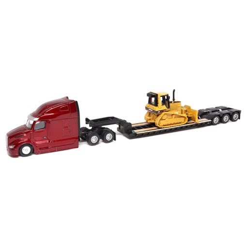 1:87 Peterbilt 579 Ultra Loft Tandem with Lowboy Trailer &  CAT D5M Dozer