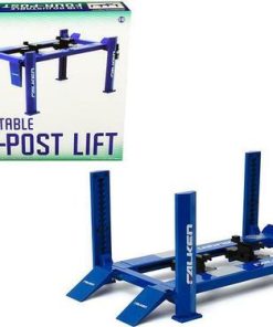 Adjustable Four Post Lift "falken Tires" Blue for 1/18 Scale Diecast Model Cars by Greenlight
