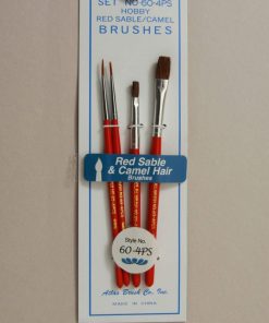 60-4PS Red Sable 4pc Flat/Round Brush