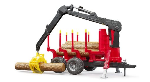 Forestry trailer with loading crane and grab - Image 5