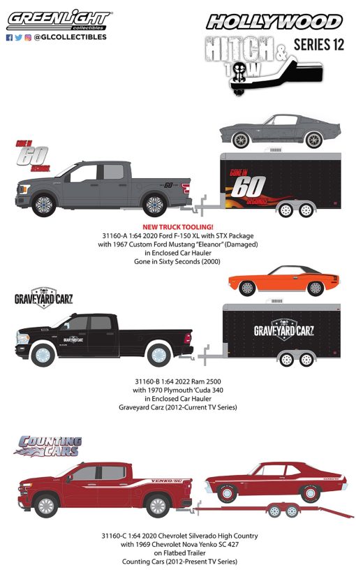 "Hollywood Hitch & Tow" Series 12 1/64 by Greenlight