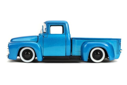 Jada 1/24 "Just Trucks" 1956 Ford F-100 With Extra Wheels - Blue - Image 3