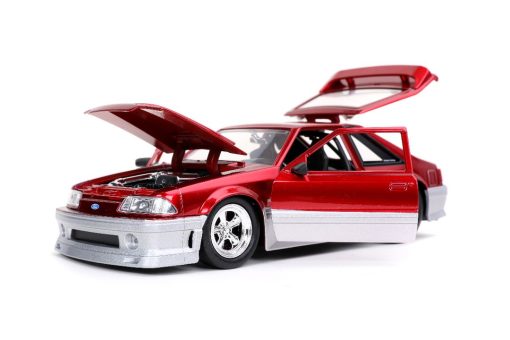Jada 1/24 "BIGTIME Muscle" 1989 Ford Mustang GT - Candy Red - Image 4