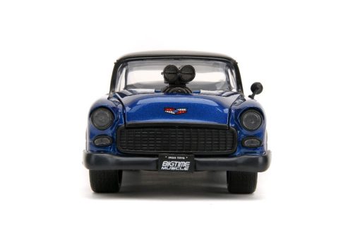 Jada 1/24 "BIGTIME Muscle" 1955 Chevy Bel Air - Metallic Blue Primer/Black - Image 6