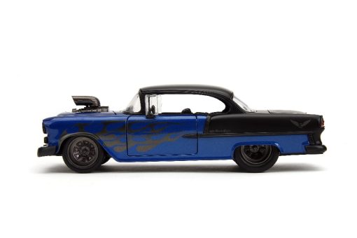 Jada 1/24 "BIGTIME Muscle" 1955 Chevy Bel Air - Metallic Blue Primer/Black - Image 5