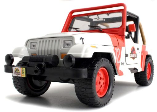 Jada "Jurassic World" 1/24 1992 Jeep Wrangler - Milk White - Image 2
