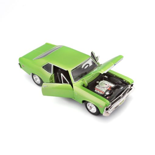 Maisto 1/24 SE 1970 Chevrolet Nova SS (Metallic Lime Green) - Image 4