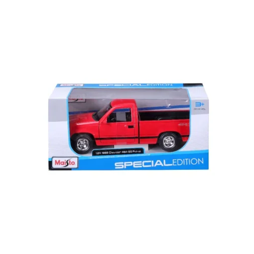 1/24 - 1993 Chevy 454 SS Pickup Truck (Red) - Special Edition - Maisto - Image 3